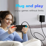 Mcbazel 1.5m AC Adapter PD 15V/2.6A Fast Charger for Switch Game Console, Dock, Controller