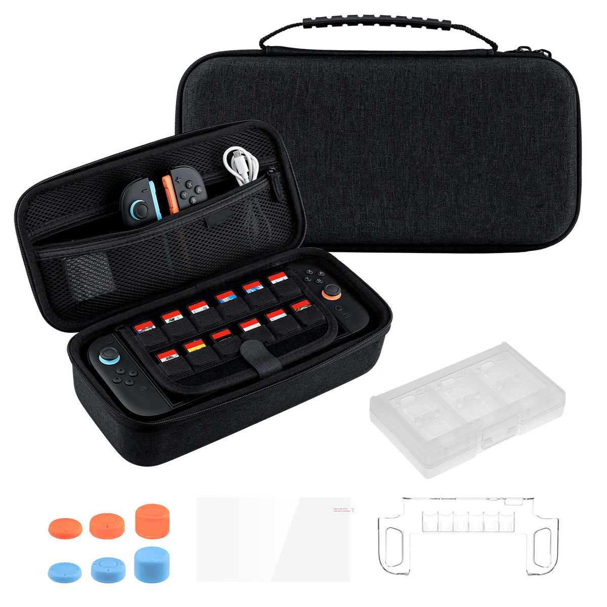 Mcbazel DOBE 10 Pieces Storage and Protection Kit with Game Card Case for NS2