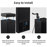 iPega PWM RGB Cooling Fan with Headset Hanger Mount for Xbox Series X - Black (PG-XBX026A)