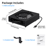 iPega PWM RGB Cooling Fan with Headset Hanger Mount for Xbox Series X - Black (PG-XBX026A)