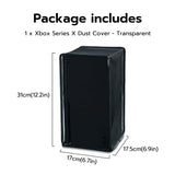 Mcbazel Dust Cover for Xbox Series X Console, Easy Access Cable Port, Anti-Scratch Protective Case Cover dust-Proof for Xbox Series X Console - Transparent