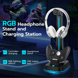 Mcbazel RGB Headphone Stand and Charging Station for Xbox Series X&S/Elite 1/ Elite 2/One/One X/One S/One Elite