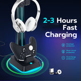 Mcbazel RGB Headphone Stand and Charging Station for Xbox Series X&S/Elite 1/ Elite 2/One/One X/One S/One Elite