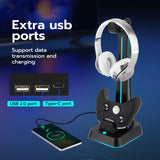 Mcbazel RGB Headphone Stand and Charging Station for Xbox Series X&S/Elite 1/ Elite 2/One/One X/One S/One Elite