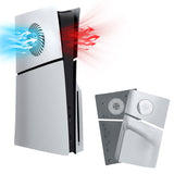 Ersättande sidopanel med kylventilation för PS5 Slim Disc Edition-Silver (2.0)