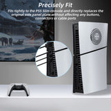 Ersättande sidopanel med kylventilation för PS5 Slim Disc Edition-Silver (2.0)