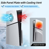 Ersättande sidopanel med kylventilation för PS5 Slim Disc Edition-Silver (2.0)