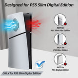 Ersättande sidopanelplatta med kylventil för PS5 Slim Digital Edition-Silver(2.0)