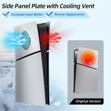 Ersättande sidopanelplatta med kylventil för PS5 Slim Digital Edition-Silver(2.0)