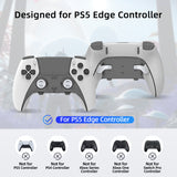 14 In 1 Replacement Metal Thumbsticks with 4 Back Paddle Trigger Buttons for PS5 Edge Controller-Silver