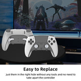 14 In 1 Replacement Metal Thumbsticks with 4 Back Paddle Trigger Buttons for PS5 Edge Controller-Silver