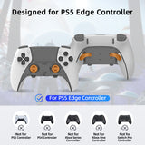 14 In 1 Replacement Metal Thumbsticks with 4 Back Paddle Trigger Buttons for PS5 Edge Controller-Gold