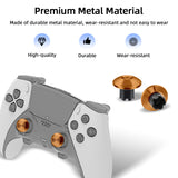 14 In 1 Replacement Metal Thumbsticks with 4 Back Paddle Trigger Buttons for PS5 Edge Controller-Gold
