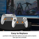 14 In 1 Replacement Metal Thumbsticks with 4 Back Paddle Trigger Buttons for PS5 Edge Controller-Gold