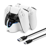 PS5 Edge Controller-laddare, PS5-laddstation för Playstation 5 DualSense-kontroller, snabb PS5-laddningsdocka för dubbla PS5-kontroller/PS5 Edge-kontroller, PS5-kontrollertillbehör