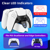 PS5 Edge Controller-laddare, PS5-laddstation för Playstation 5 DualSense-kontroller, snabb PS5-laddningsdocka för dubbla PS5-kontroller/PS5 Edge-kontroller, PS5-kontrollertillbehör