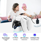 PS5 Edge Controller-laddare, PS5-laddstation för Playstation 5 DualSense-kontroller, snabb PS5-laddningsdocka för dubbla PS5-kontroller/PS5 Edge-kontroller, PS5-kontrollertillbehör