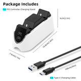 PS5 Edge Controller-laddare, PS5-laddstation för Playstation 5 DualSense-kontroller, snabb PS5-laddningsdocka för dubbla PS5-kontroller/PS5 Edge-kontroller, PS5-kontrollertillbehör