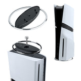 Mcbazel PS5 Vertical Stand for PS5 Pro/PS5 Slim/PS5 UHD Disc/Digital Consoles, Base Stand for PS5 Accessories (Silver)