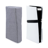 Mcbazel PS5 Pro Dust Protection Case, Vertical Protective Cover for PS5 Pro in Cationic Polyester Fabric with Cut-Out for Playstation 5 Pro Disc and Digital Console - Grey