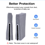 Mcbazel PS5 Pro Dust Protection Case, Vertical Protective Cover for PS5 Pro in Cationic Polyester Fabric with Cut-Out for Playstation 5 Pro Disc and Digital Console - Grey