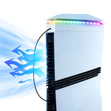 Mcbazel Upper Cooling Fan with RGB Lighting for PS5 Pro-White(SY-P5-619H)