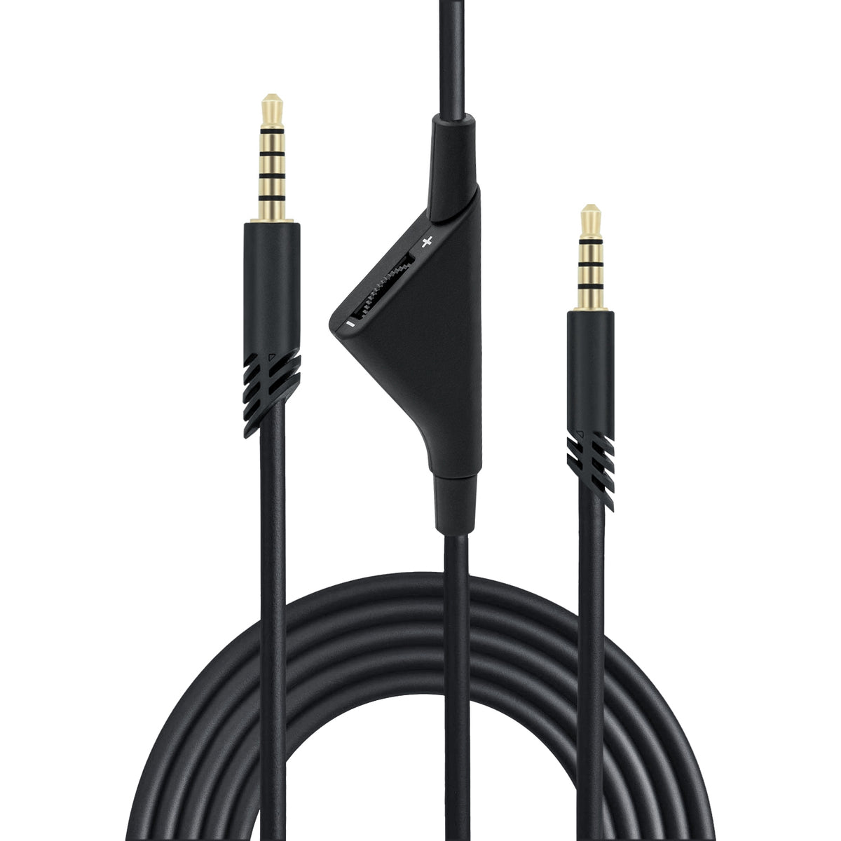 2M Ljudförlängningskabel med volymkontroll för Logitech Astro A10/A30/A40 Gaming Headset - Svart