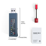 MayFlash Magic NS 2 Wireless Bluetooth USB Adapter for Switch/Switch OLED, Steam Deck, Windows, Raspberry Pi, Compatible with Xbox Series X & S Bluetooth Controller, PS5 Controller and More