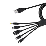 5 In 1 Data Transfer & Charging Cable for Nintendo DS Lite/NDS/New 3DS XL/New 3DS/3DS XL/3DS/2DS/DSi XL/Wii U/GBA SP/PSP 1000/2000/3000