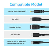 5 In 1 Data Transfer & Charging Cable for Nintendo DS Lite/NDS/New 3DS XL/New 3DS/3DS XL/3DS/2DS/DSi XL/Wii U/GBA SP/PSP 1000/2000/3000