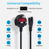 2M AC Power Cord for PS5/PS4/PS3 - UK Plug(Raw Copper)