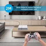 2M AC Power Cord for PS5/PS4/PS3 - UK Plug(Raw Copper)