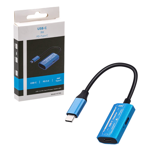 Type C Male to Female Converter Adapter for Tablet/AR/Nintendo Switch/Steam Deck/ROG Ally-Blue(V278A)