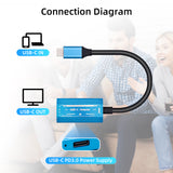 Type C Male to Female Converter Adapter for Tablet/AR/Nintendo Switch/Steam Deck/ROG Ally-Blue(V278A)