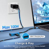 Type C Male to Female Converter Adapter for Tablet/AR/Nintendo Switch/Steam Deck/ROG Ally-Blue(V278A)