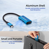 Type C Male to Female Converter Adapter for Tablet/AR/Nintendo Switch/Steam Deck/ROG Ally-Blue(V278A)