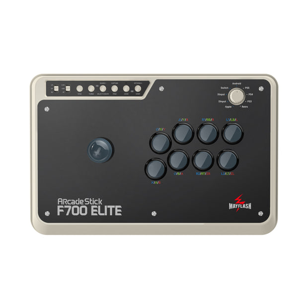 MAYFLASH F700 Elite Wireless Arcade Stick for PS5/PS4/PS3/Switch/PC Windows/Apple macOS/iOS/iPad OS/Android/Raspberry Pi/Steam Deck/SEGA Mega Drive/Genesis mini/Astro City mini