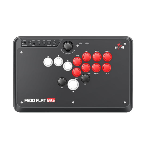 MAYFLASH F500 FLAT Elite All-Button Arcade Controller for PS4, PS3, Xbox Series X|S, Xbox One, Xbox 360, Switch, PC Windows, macOS, Android, Raspberry pi, Steam, Steam Deck, NEOGEO mini/Arcade Stick Pro