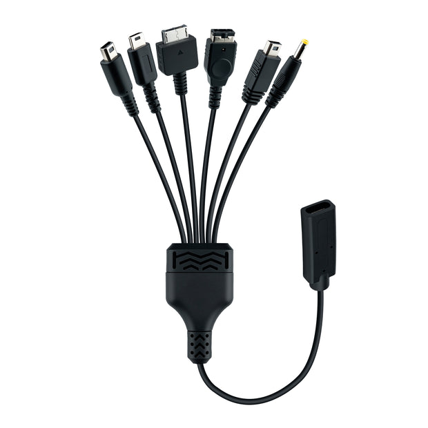 Mcbazel 6 in 1 Charging Cable For PSP/WII U/GBA SP/PSVITA1000/3DS/NDSL -Black