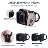 Mcbazel Automatic Double Watch Winder with Storage Box, Watch Winders for 2 Watches,Automatic Watch Winder Box with Quiet Motor,LED Light, Adjustable Watch Pillows - Gray