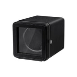 Rectangle PU Leather Automatic Single Watch Winder with LED Light-Black(W150A)