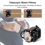 Customize PU Leather Automatic Single Watch Winder with LED Light-Brown(W140-US Plug)