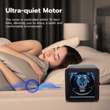 Mcbazel Rektangulär Automatisk Klockuppdragare i PU-läder med LED-lampa – Kolfiber (W150T)
