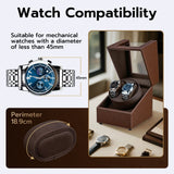 Mcbazel PU Leather Automatic Dual Watch Winder-Brown