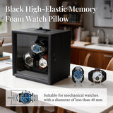 Ebony Pattern Automatic Three-Watch Winder with Cover - Black(SKW130-G/AM)