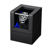 PU Leather Automatic Single Watch Winder with Light - (W125H-D)#
