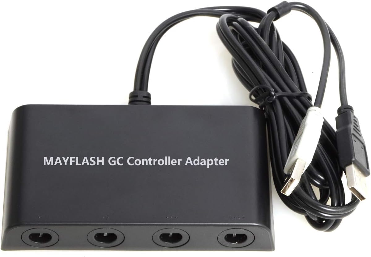 MayFlash 4 Ports GameCube Controller Adapter for Wii U/Nintendo Switch/PC USB (W012)