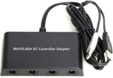 MayFlash 4 Ports GameCube Controller Adapter for Wii U/Nintendo Switch/PC USB (W012)