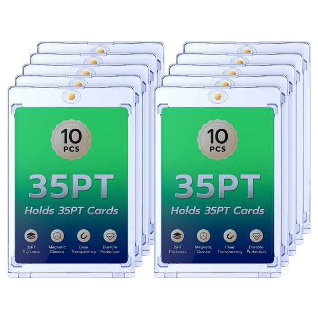 Lot 10 35PT Magnetic Game Card Case with UV Protection-Blue Ray