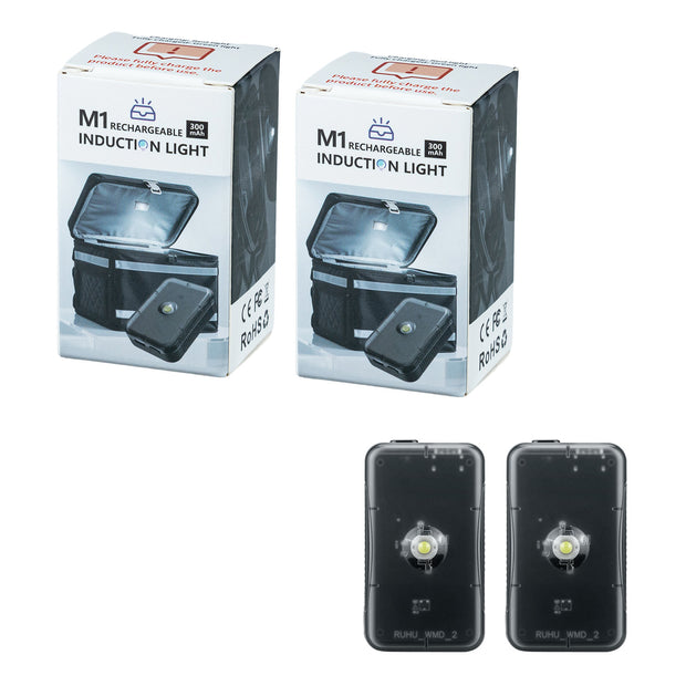 Lot 2 Automatic Sensor Lights Suitable for Tent Trunks/Car Storage Boxes/Fishing Boxes/Camping Storage Boxes-Black(M1)#